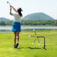 Golf Swing Practice Aid with Rope and Ball Outdoor Golf Swing Practice Aid Adjustable Portable for Beginners, Backyard