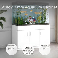 Fish Tank Cabinet Sturdy Construction Heavy Duty Aquarium Stand Warp-Resistant Floor Standing Fish Tank Base for Living Room, Office, Bedroom