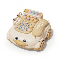 Musical Telephone Toy Car Interactive Toy Phone with Piano Keys Play Phone Push-Along Play Keys Sensory for Toddlers, Playroom