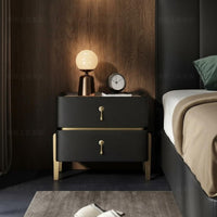 Light Luxury design Bedside Nightstand Modern Minimalist Design Single-Drawer End Table Sturdy Construction Bedroom Furniture Rounded Corners for homeowners, Apartment Dwellers, Students, Home, Dorm Room, Entryway, Office