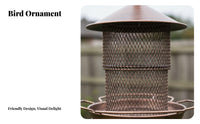 Metal Mesh Avian Feeder Easy to Clean Outdoor Mesh Avian Feeder Garden Decor Sturdy Duty Nature Supplies Quick Drainage