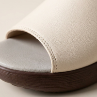 Women's Peep Toe Sandals, Casual Slip-, Round Toe Microfiber Upper, Comfortable PU Lining, Sole for Daily Use