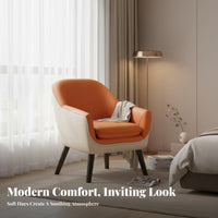 Minimalist and aesthetic plush Lounge Chair Modern Design Armchair space-saving Indoor Seating Comfortable for Apartment Dwellers, Interior Designers, Balcony, Bedroom, Office, Reception Area
