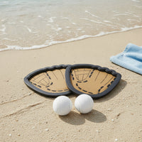 2 Pieces Outdoor Self-Stick Toss and Catch Paddle Game Set Long-Lasting Toss and Catch Paddle Set Sturdy Toy Portable for Family
