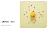 Cute Design Bubble Blowing Chicken Toy Desk Ornament Squishy Chick Toy Ultra Soft for Children, Adults, Office