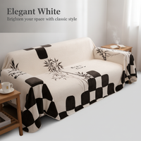 Winter Warm Sofa Cover Blanket for Single Chaise Lounge, Full Coverage Velvet Feel Sofa Throw
