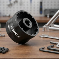 Double-endedEnded Bottom Bracket Socket Anti-Slip Bottom Bracket Removal Tool Machined Cycle Tool with Knurled Grip Compact for Mechanics, Bike Builders, Workshop