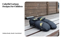Windproof children's Ski Mittens Adjustable Strap Child s' Thermal Mittens Anti-Lost Clip for Boys, Toddlers, Skiing, Snowboarding