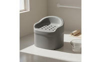 Stable & Sturdy Elderly Shower Chair With Drainage Holes Elderly Bath Chair Easy to Clean Expanded Polypropylene Bathroom Stool Tool-Complimentary Assembly for Disabled