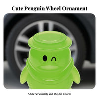 4 Pieces Luminous Penguin Valve Cap Cute Design Luminous Tire Stem Cap Easy To Install Cartoon Animal Wheel Valve Cover for Motorcycle Riders, Outdoor