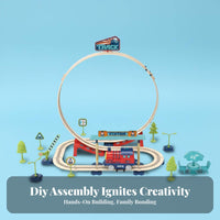 Educational Electric Train Track Set STEM Learning DIY 3D Track Set Easy to Assemble for Children, Preschoolers, Indoor Play, Playroom, Home