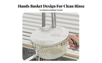Transparent Grater Lid Colander Slotted Grater Lid Bowl Measurement Marks Rice Washing Basket Side Handle for Vegetable Prep