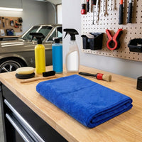 350 GSM Microfibre Cloth 35cm x 75cm, High Absorbency Microfibre Towel Bound Edges, Anti-Shed Soft Microfibre Towel for Car Wash and Detailing