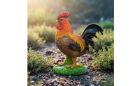 Cockerel Statue Realistic Features Chicken Figurine Handmade for Patio