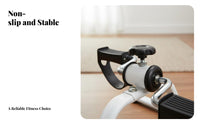 Foldable Design Folding Pedal Exerciser Compact Portable Arm and Leg Exerciser Low Effect Workout for Elderly, Office Workers, Home