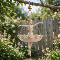 Graceful Ballet Dancer Hanging Planter Dance-Inspired Hanging Planter with Ballerina Figure Stylish Whimsical Ballerina Plant Holder Versatile for Garden