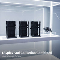 1/144 Scale Model Hangar Display Scene Building Mecha Hangar Display Base Customizable Figure Garage Easy Assembly 1/144 Scale