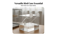 Enclosed Parrot Shower Water-Containment Clear Parrot Bath House No-Leakage Design Enclosed Bird Bathing Enclosure