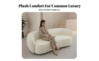 Cream design Curved sectional Couch Designer Look Curved sectional Sofa Minimalist Aesthetic Living Room Furniture adaptable Layouts for Apartment Dwellers, Business Owners, Interior Designers, Reception Area, spa, Bedroom