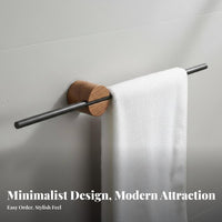 Punchwithout Drilling Installation Single Towel Bar Multi-Purpose Single Rod Wall Bar Space Saving Bathroom Hardware Modern Design for Renters, Homeowners, Kitchen, Entryway, Closet