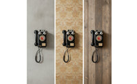 Vintage Telephone Decor Compact Retro Wall-Mounted Telephone Prop Artistic Geometric Antique for Photography Studio