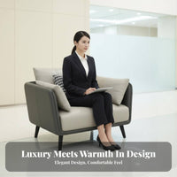 Modern design Minimalist Sofa and Coffee Table Combo high-resilience padding Reception Seating Sturdy Frame Commercial Furniture long-lasting Upholstery for Office Managers, Business Owners, Interior Designers, Waiting Room