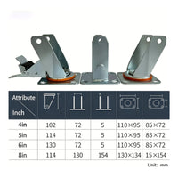 Long-Lasting Construction Heavy Duty Caster Bracket Wear Resistant Trolley Wheel Fork Rustproof Locking Swivel Casters Effortless & Quiet Rolling for Warehouse, Workshop