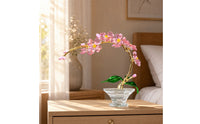 Crystal Flower Ornament Gold-Toned Crystal Flower Faceted Floral Ornament for Living Room