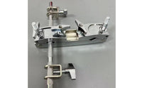Metal Cowbell Clamp Knurled Cowbell Bracket Silver-Toned Drum Mounting Bracket Stable for Drummers, Percussionists, Live Stage, Rehearsal Areas