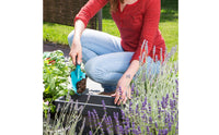 Turquoise-Blue Garden Hand Shovel Black Handle Anti-Slip Garden Shovel Rounded Rim Soil Scoop Trowel Handheld