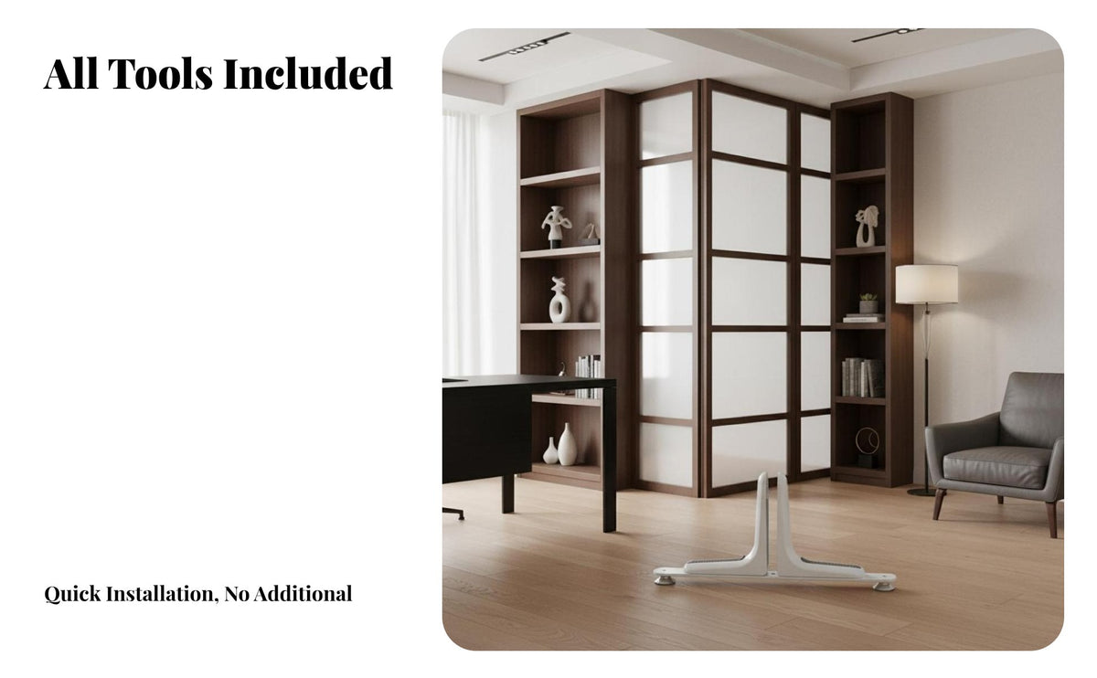 Office Divider Foot Mobile with Brakes Room Divider Feet Movable Design Partition Support for Facility Managers, Co-Working Space, Commercial Spaces