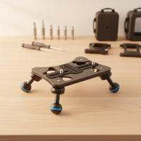 Chassis with 1/4 Mount Sturdy Four-Leg Stand Lightweight Mounting Base for Videographers, Tabletop