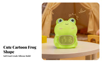 Children's Bedside Clock Digital Display Silicone Frog Lamp Clock Frog Night Light Timed Shutoff for Bedroom