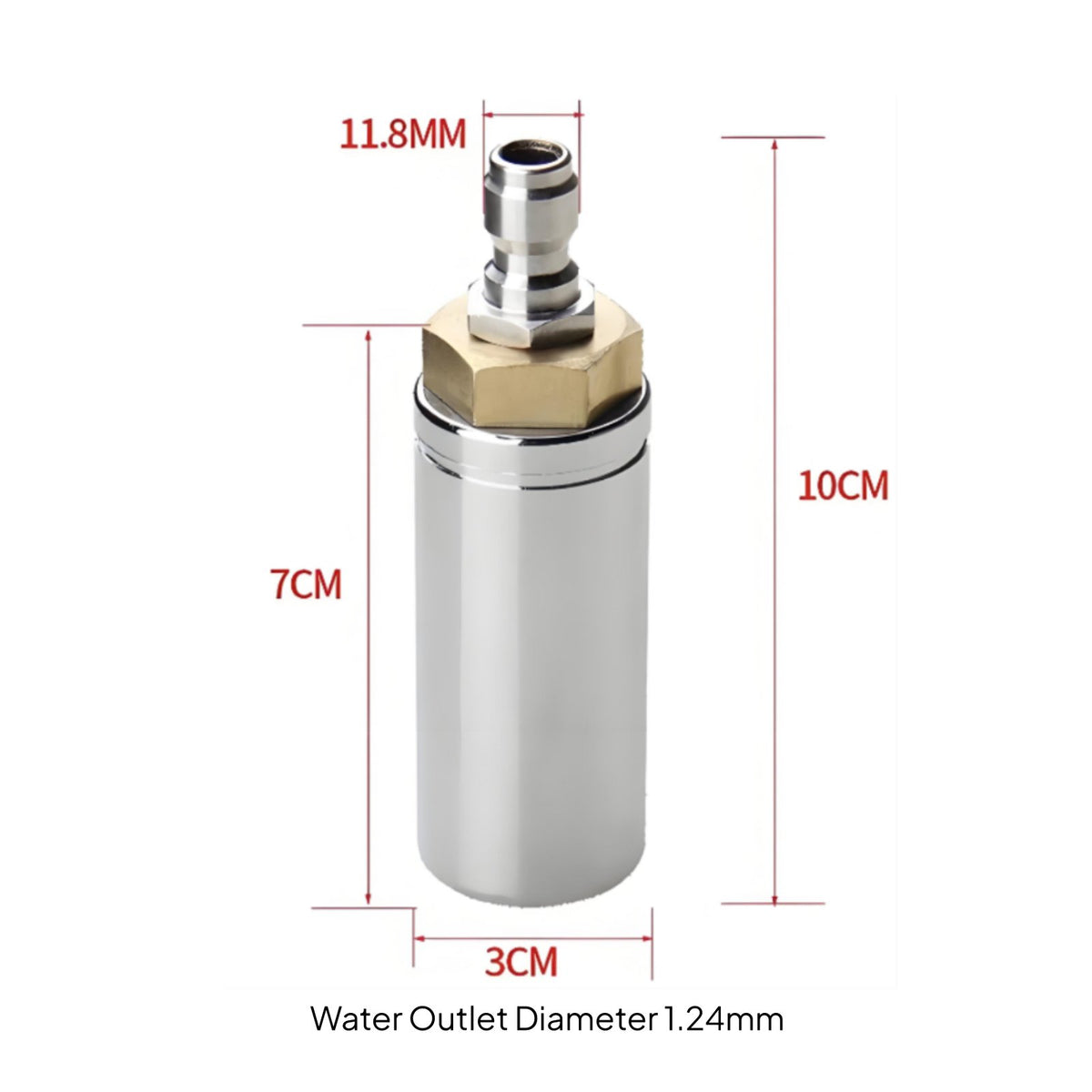 1/4" Quick Connect 360 Degree Rotate Nozzle Ceramic Core Rotating Pressure Washer Nozzle Rust Resistant for Professionals