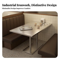 Industrial Design Dining Set Light Elegant Engineered Metal Frame Cafe Chair Sturdy Metal Frame Chair for Interior Designers, Milk Tea Shops, Cafes