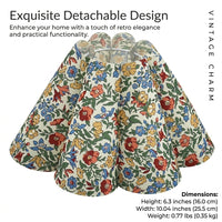 Lampshade for Table Lamps with Eight Petal Flower Design, Cloth Light Shade for Living Room Decor