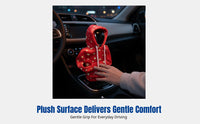 Creative Luminous Car Gear Cover, Plush Hoodie Style, Universal Gear Knob Protector, Decorative Accessory