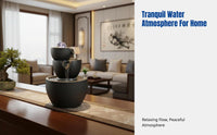 Feng Shui Water Wheel Rockery, Flowing Water Wealth Pot, Living Room Decor, Office Reception, Housewarming Gift