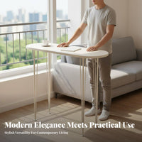 Space-Saving Balcony Leisure Table Minimalist Design Narrow Bar Table Multi-Functional Slim Standing Desk Stable Structure for Apartment Dwellers, Homeowners, Students, Small Areas, Hallway, Dining Area, Bedroom