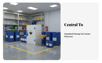 Storage Cabinet Double Lock Reactive Alkali Storage Cabinet Made of PP for Lab Technicians, Researchers, Research Institute, Pharmacy, Warehouse