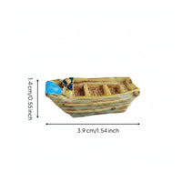 Sinks in Water Micro Landscape Boat Waterproof Aquarium Boat Decoration Fade-Resistant for Hobbyists, Bonsai
