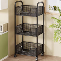 Kitchen Vegetable Storage Rack with Wheels, Multi-purpose Cart
