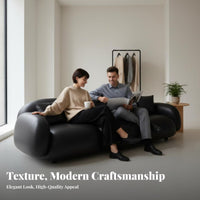 Minimalist Design Bubble Couch Unique Shape Rounded Bubble Couch High-Resilience Foam Sofa Ergonomic Support for Business Owners, Interior Designers, Small Apartment, Reception Area, Boutique, Bedroom