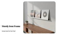 Space-Saving Vinyl Album Wall Ledge Minimalist Design Vinyl Album Holder Easy to Install Display Shelf Sturdy Construction for Music Lovers, Living Room, Bedroom