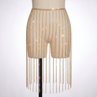 Choker with Fringe Statement Fringe Necklace Crystal Costume Jewelry for Women, Party, Clubwear