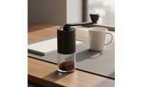 Manual Coffee Consistent Uniform Grind Hand Crank Coffee Transparent Grounds Container for Home Baristas, Journeyers, Travel, Camping