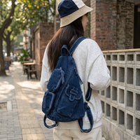 Travel Bag for Daily Use with Polyester Lining, Versatile Shoulder Bag and Crossbody Style, Canvas Backpack for Women, Medium Soft Chest Bag