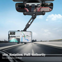 Anti-Vibration Rearview Mirror Phone Holder Wide Compatibility Car Mirror Phone Mount Easy Installation for Ride-Share Drivers
