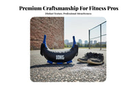Multiple Grips Bulgarian Bag Tear-Resistant Bulgarian Training Bag Reinforced Stitching Crescent Sandbag Long-Lasting PU Material for Personal Trainers, Athletes, Adults, Functional Fitness, Gym, Physical Conditioning