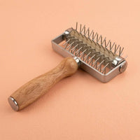 Pizza Dough Perforator Roller Pointed Pins Pizza Dough Docker Kitchen Tool Stainless Steel Cooking Utensil Wooden Handle